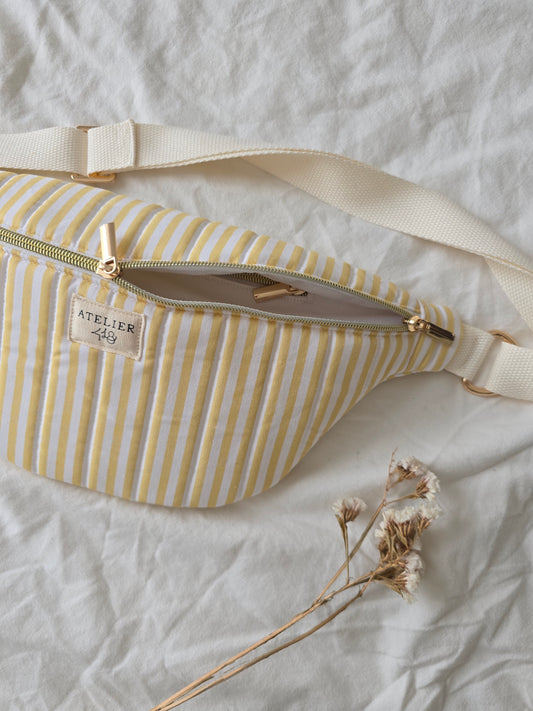 ✄ Sac Banane Rayures Jaunes