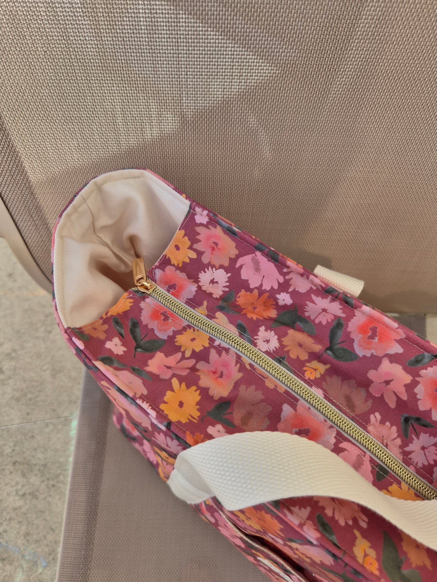 EN STOCK - Cabas Camélia Aubergine