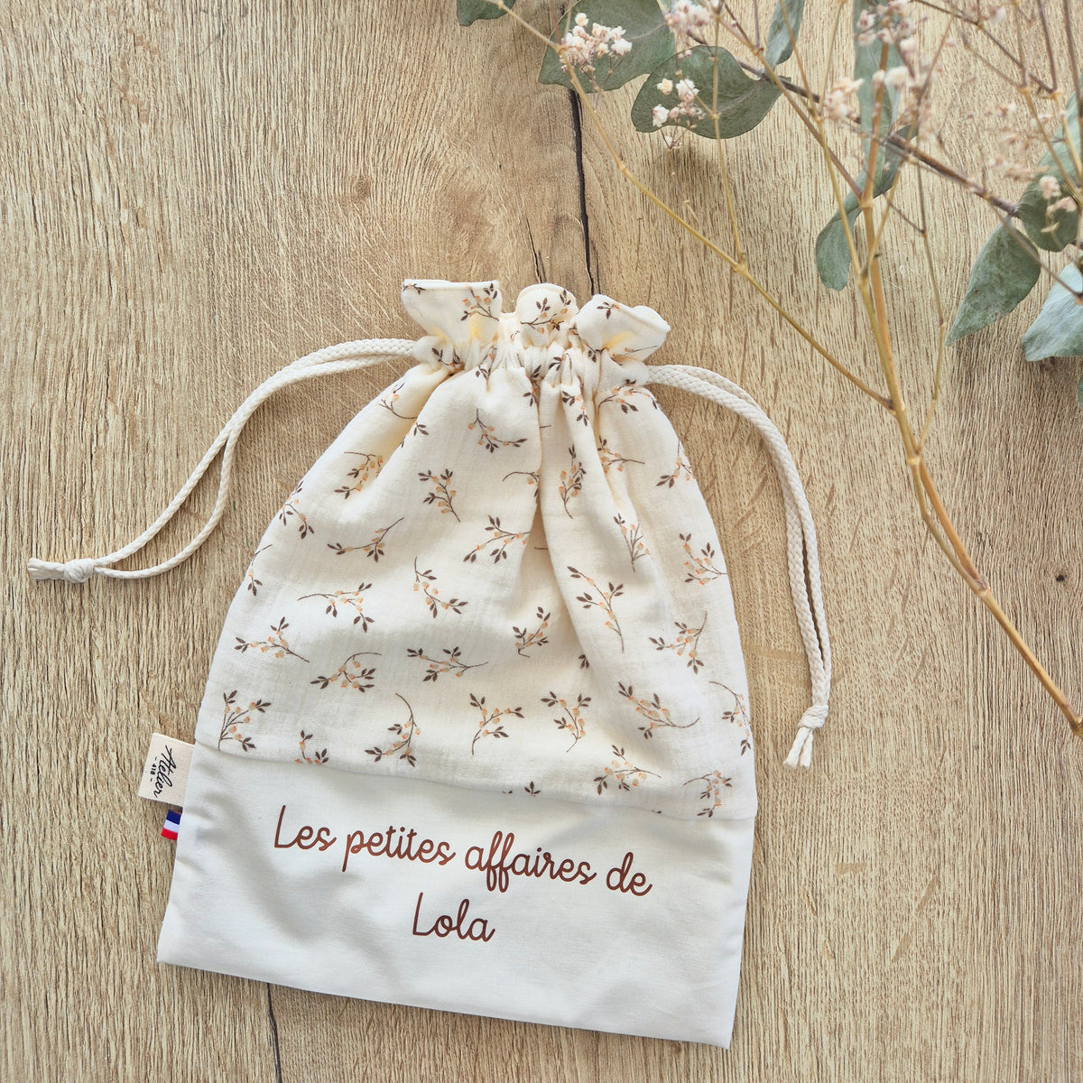 ✄‎ ‎ Pochon à liens personnalisable