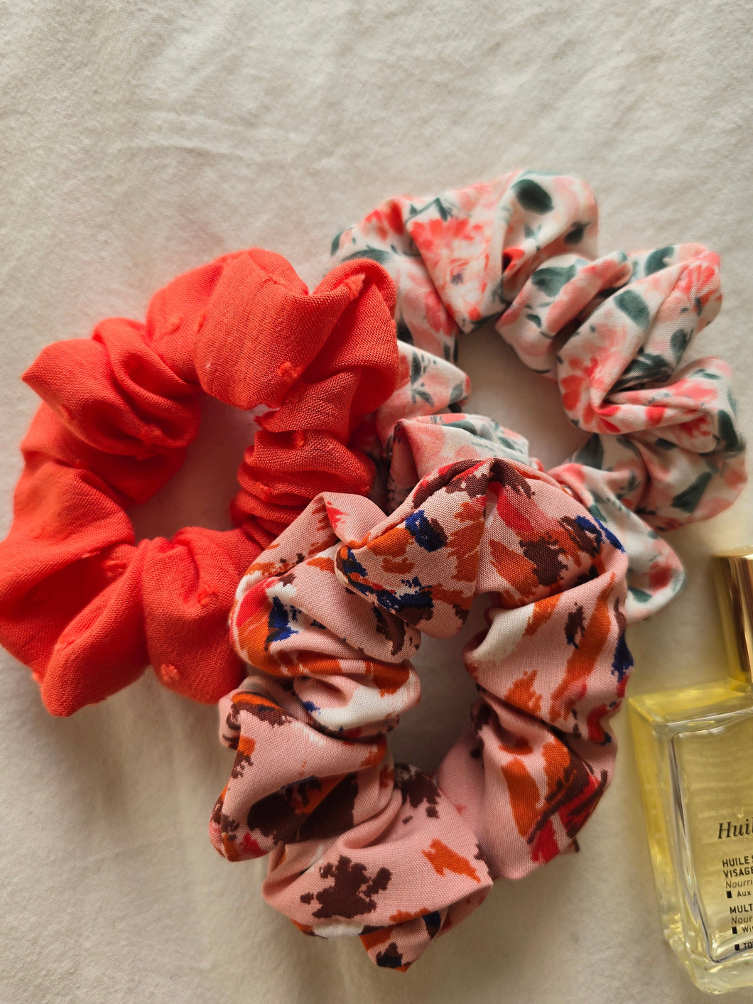 🟢Lot 3 chouchous corail