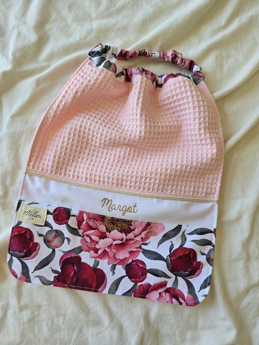 ✄‎ ‎ Serviette élastique - Pivoine
