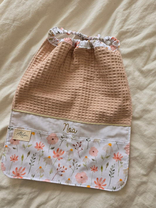 ✄‎ ‎ Serviette élastique Marguerite blanc