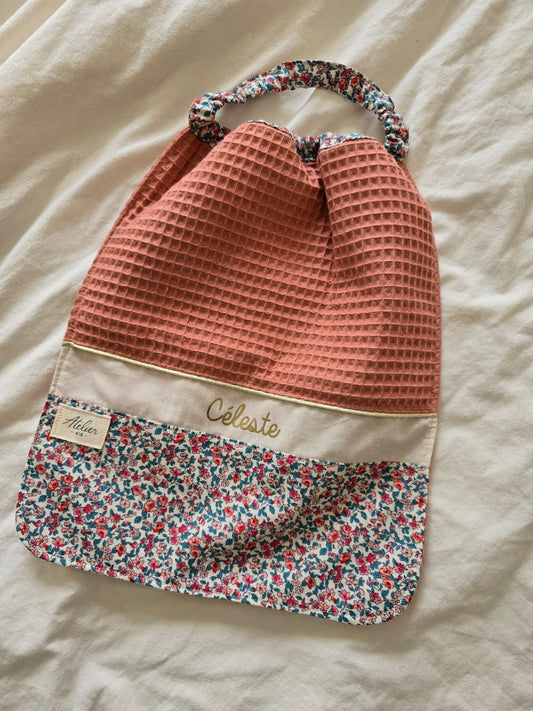 ✄‎ ‎ Serviette élastique Nina rose