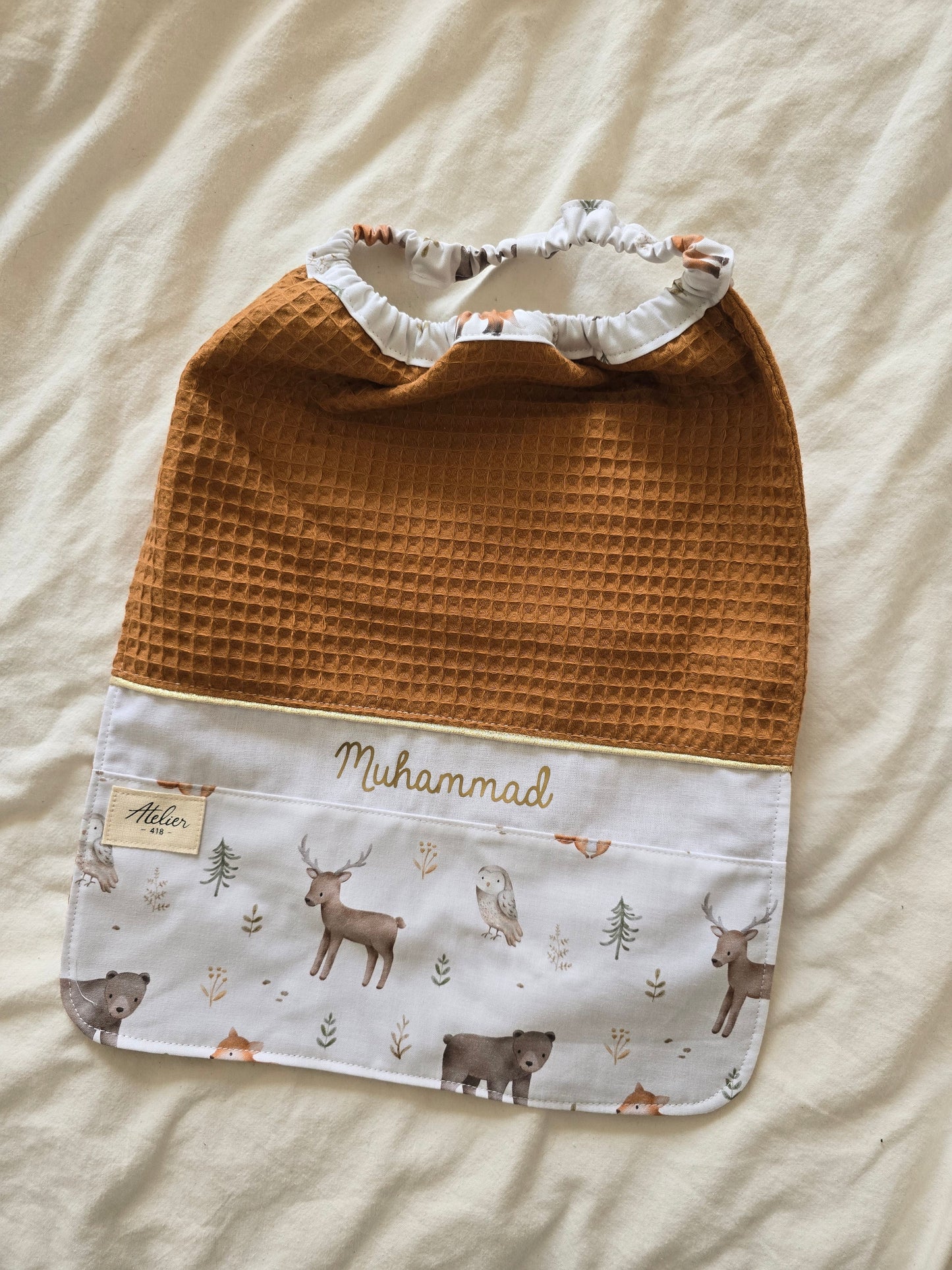 ✄‎ ‎ Serviette élastique maternelle personnalisable