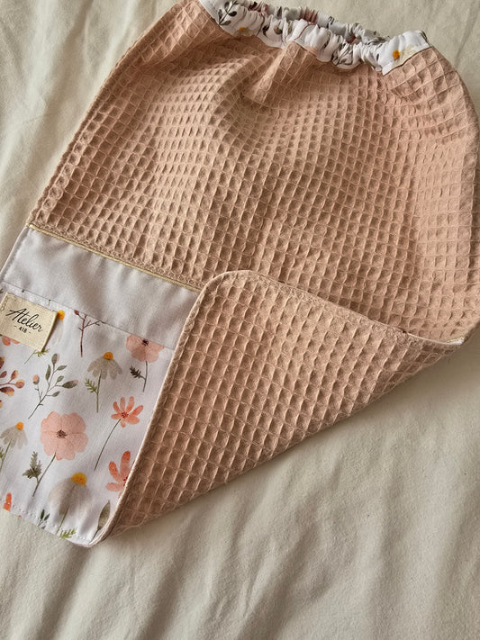 ✄‎ ‎ Serviette élastique Marguerite blanc
