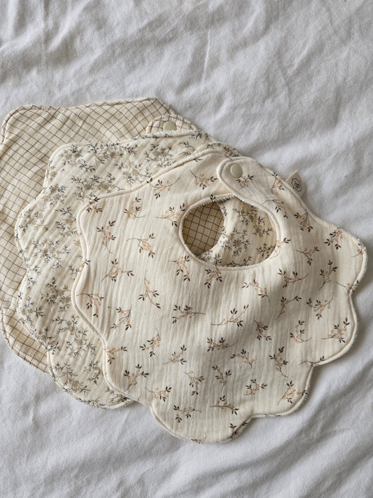 EN STOCK - Lot 3 bavoirs bébé Simone/Colette