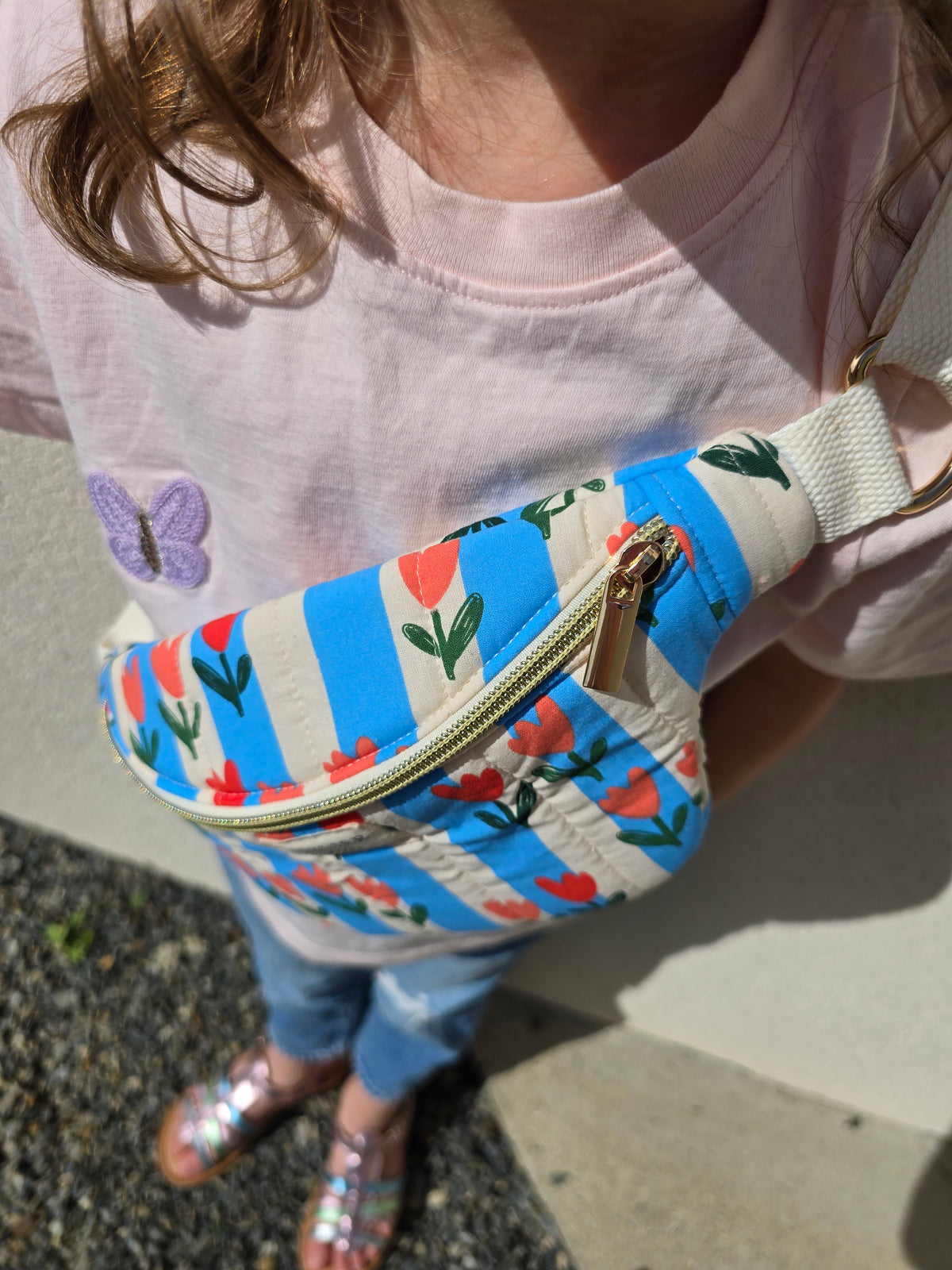 ✄‎ ‎ Sac Banane Enfant Motif Tulipes