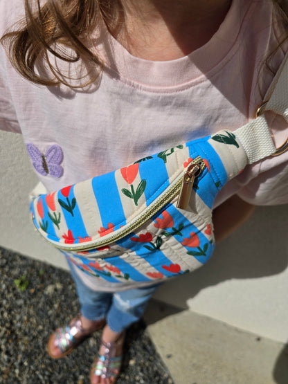 ✄‎ ‎ Sac Banane Enfant Motif Tulipes