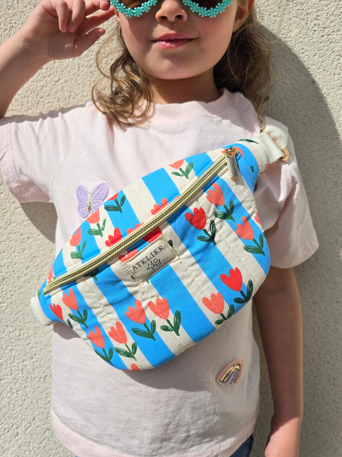 ✄‎ ‎ Sac Banane Enfant Motif Tulipes