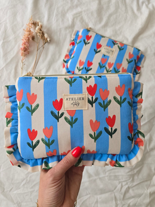 ✄‎ ‎ Pochette plate - Tulipes