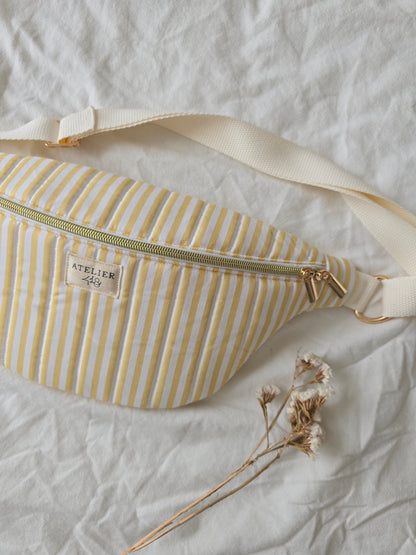 ✄‎ ‎ Sac Banane Rayures Jaunes