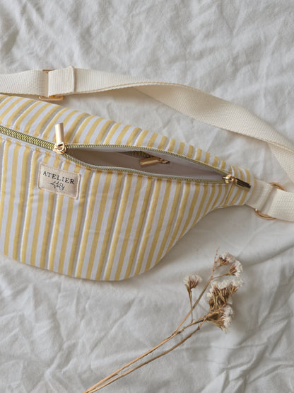 ✄‎ ‎ Sac Banane Rayures Jaunes