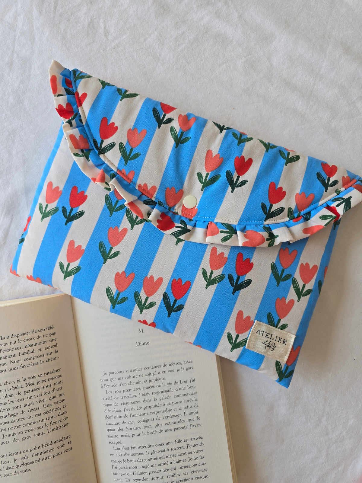 EN STOCK - Pochette à livre Tulipes