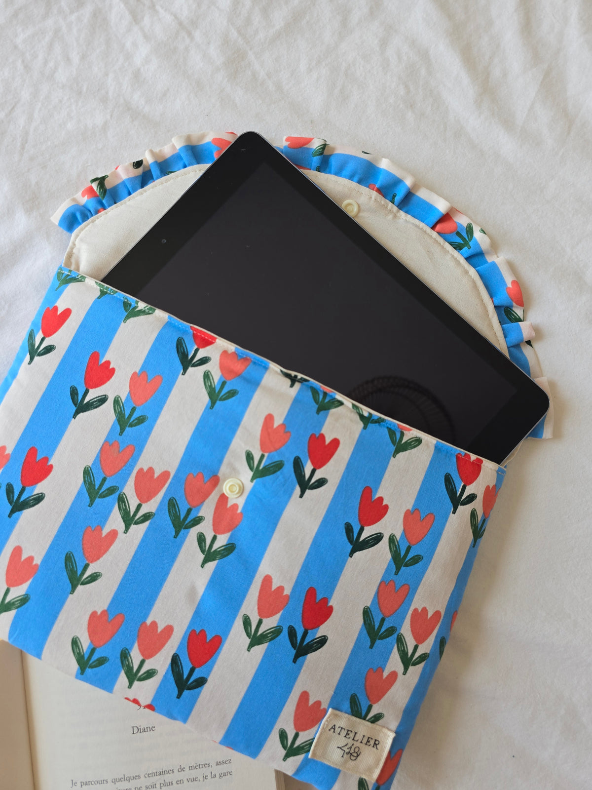 EN STOCK - Pochette à livre Tulipes