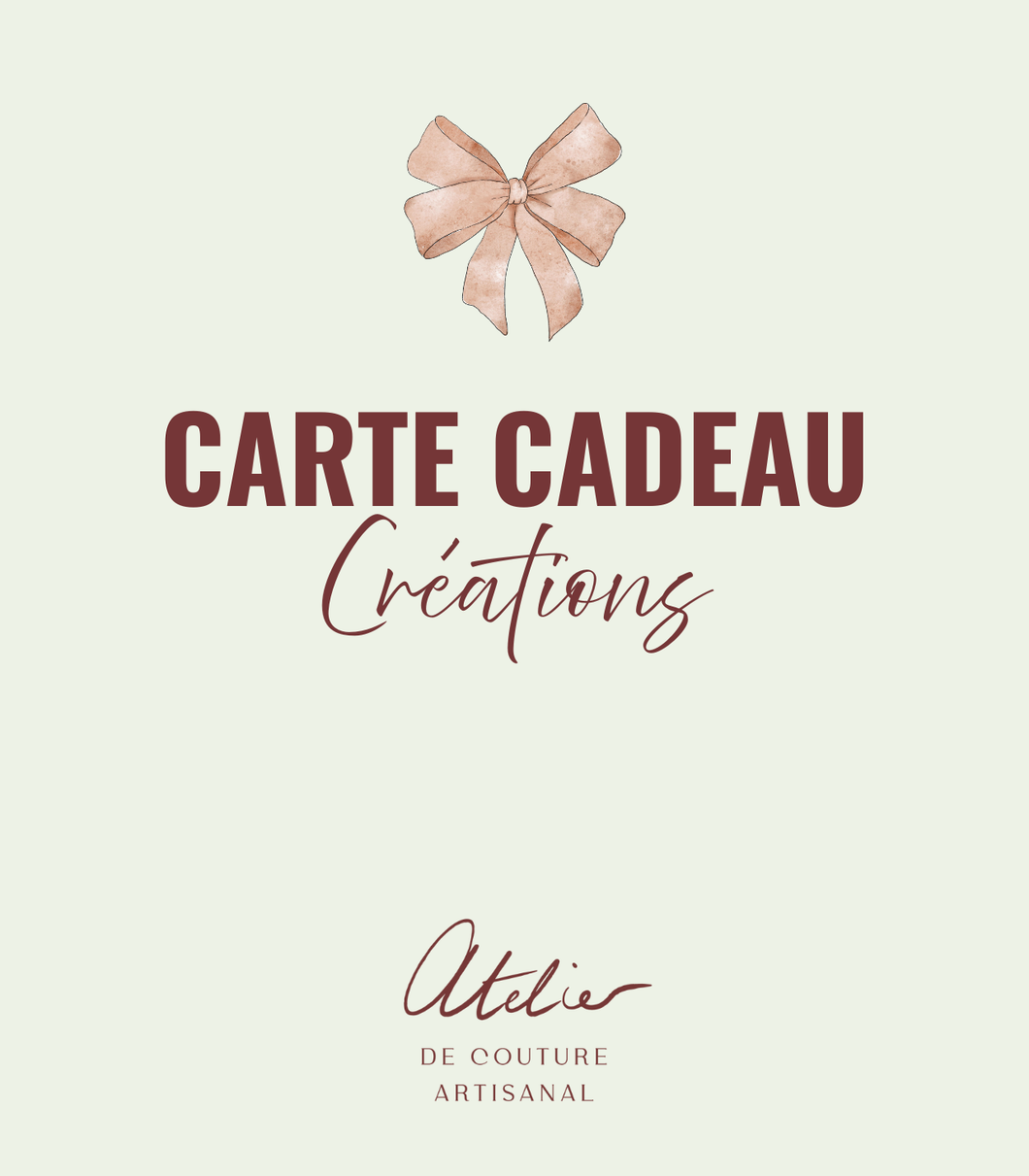 💌 La carte cadeau CRÉATIONS