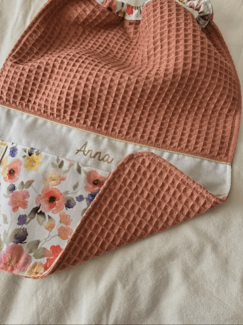 ✄‎ ‎ Serviette élastique Bouquet Aquarelle