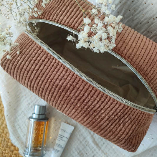 ✄‎ Trousse de Toilette - Velours Brun