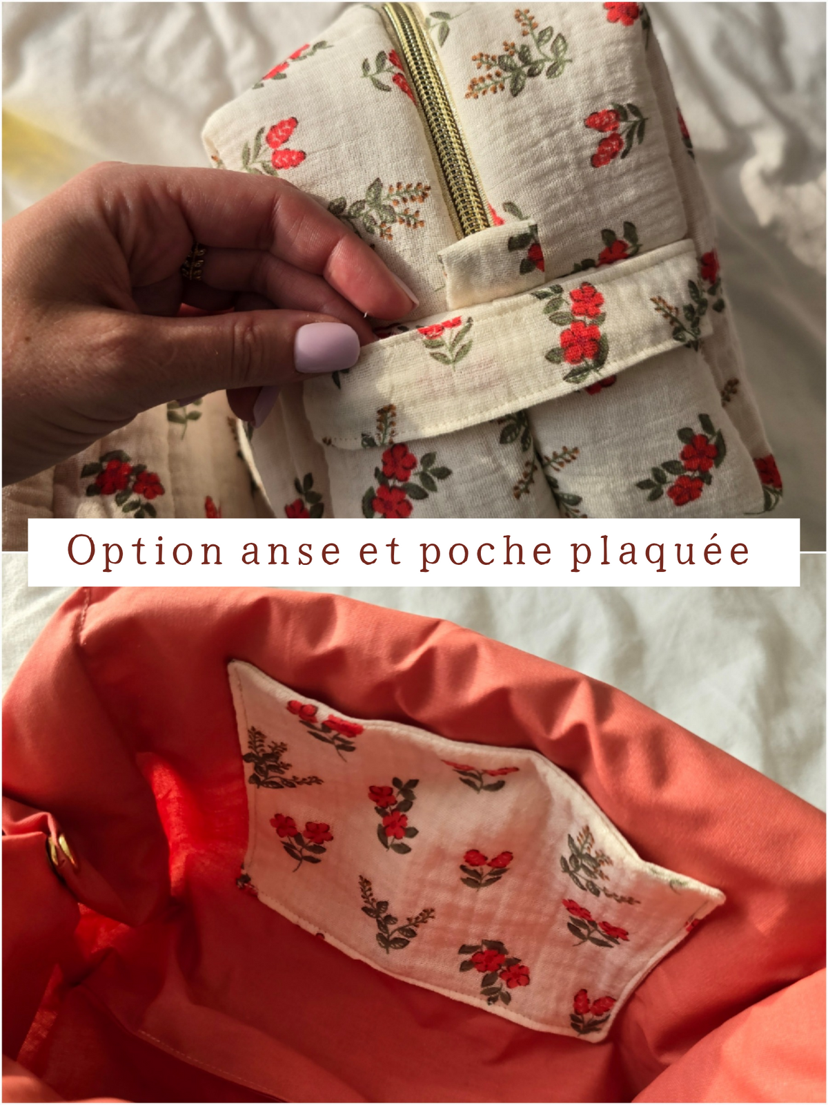 ✄‎ Trousse de Toilette - Adèle vert d'eau