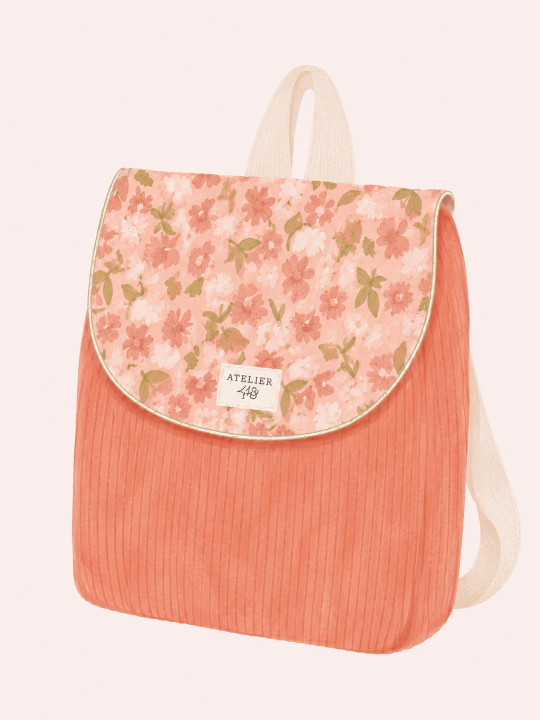 ✄‎ ‎ Sac à dos maternelle à rabat personnalisable