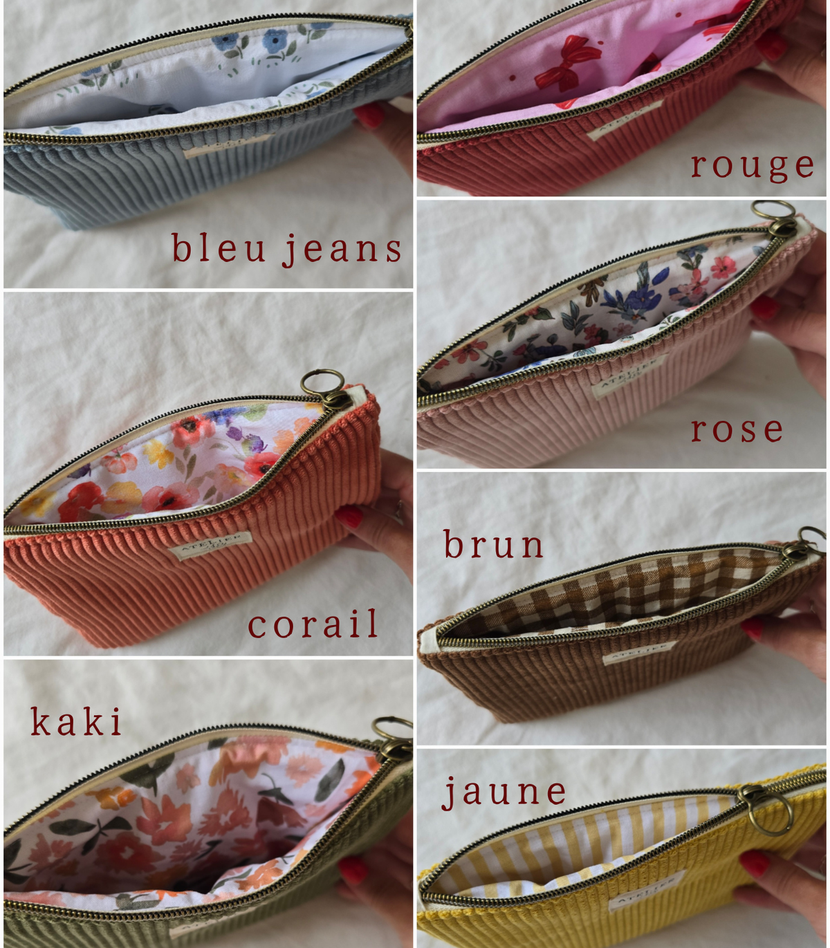 EN STOCK - Pochette plate XS Velours