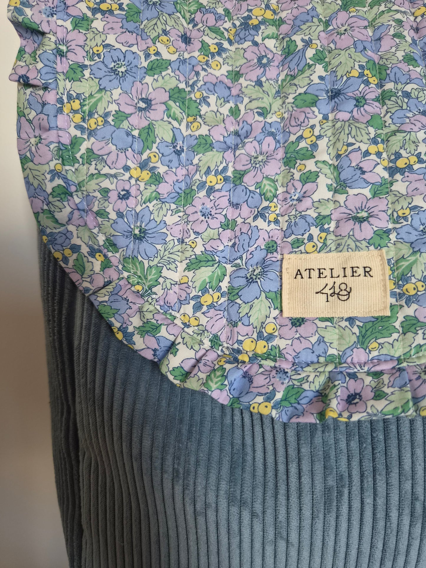 ✄‎ ‎ Sac à dos maternelle à rabat Jeans - Liberty Dahlia