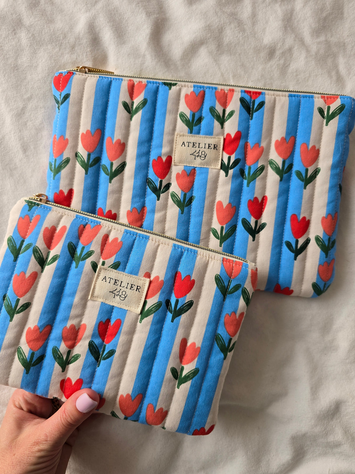 ✄‎ ‎ Pochette plate - Tulipes