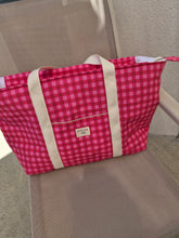 Charger l'image dans la galerie, 📦‎  Cabas Vichy Rose/Rouge
