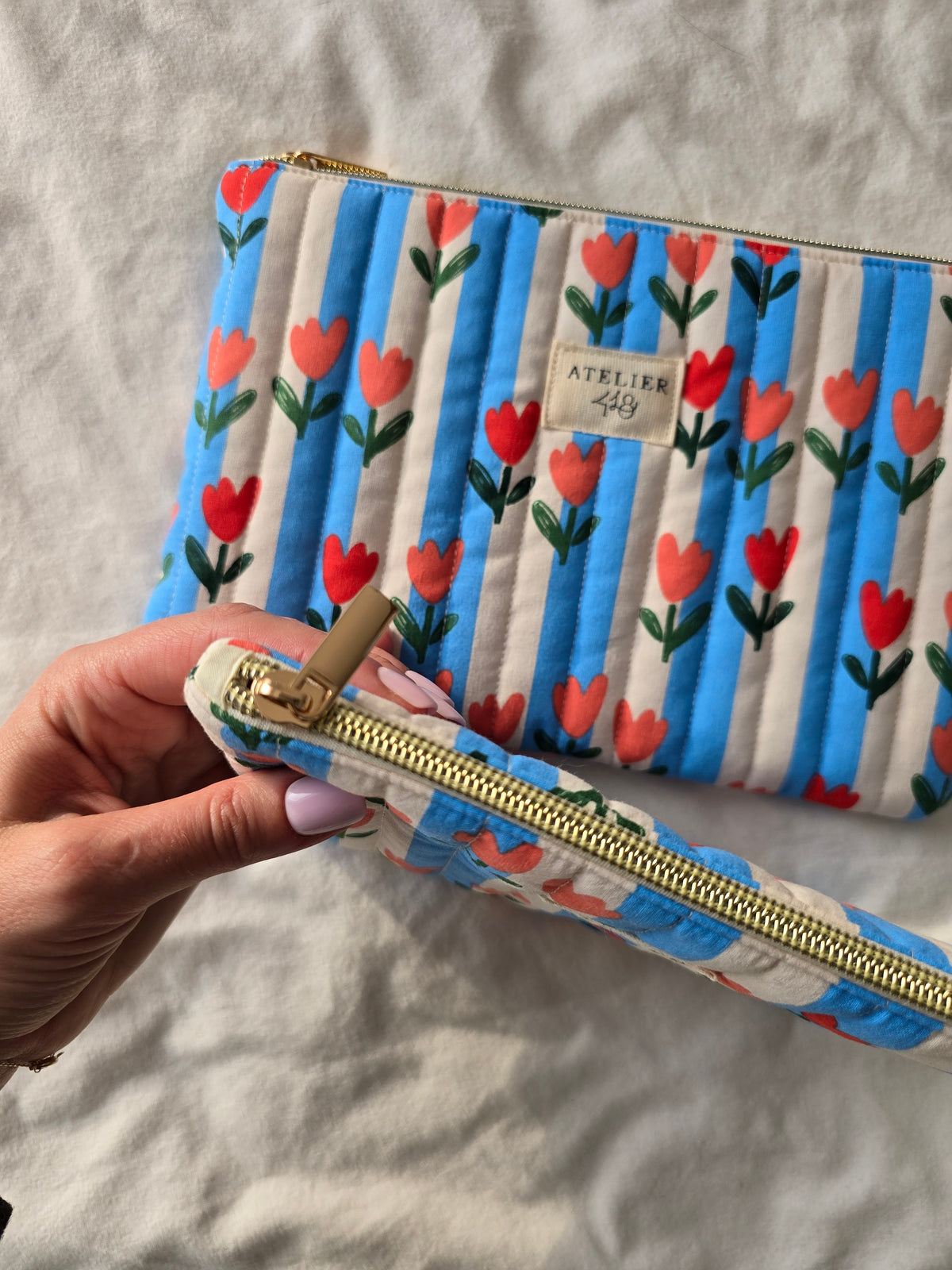 ✄‎ ‎ Pochette plate - Tulipes