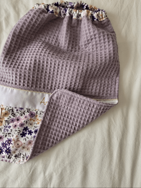 ✄‎ ‎ Serviette élastique Louise violet
