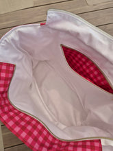 Charger l'image dans la galerie, 📦‎  Cabas Vichy Rose/Rouge
