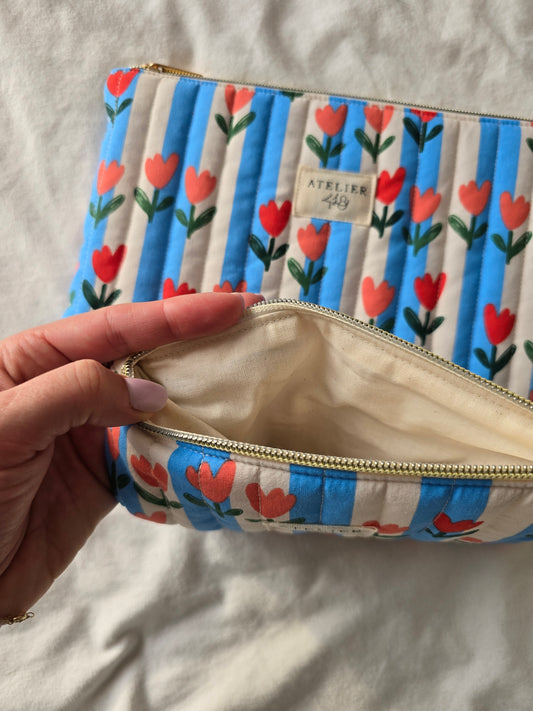 ✄‎ ‎ Pochette plate - Tulipes