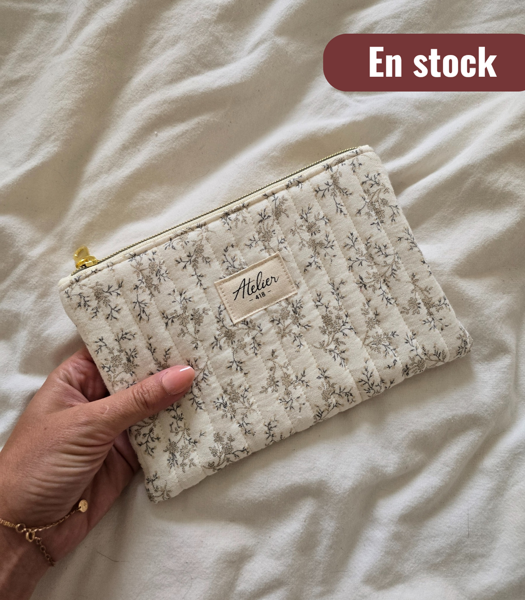 ①‎ ‎ Pochette plate XS Colette écru