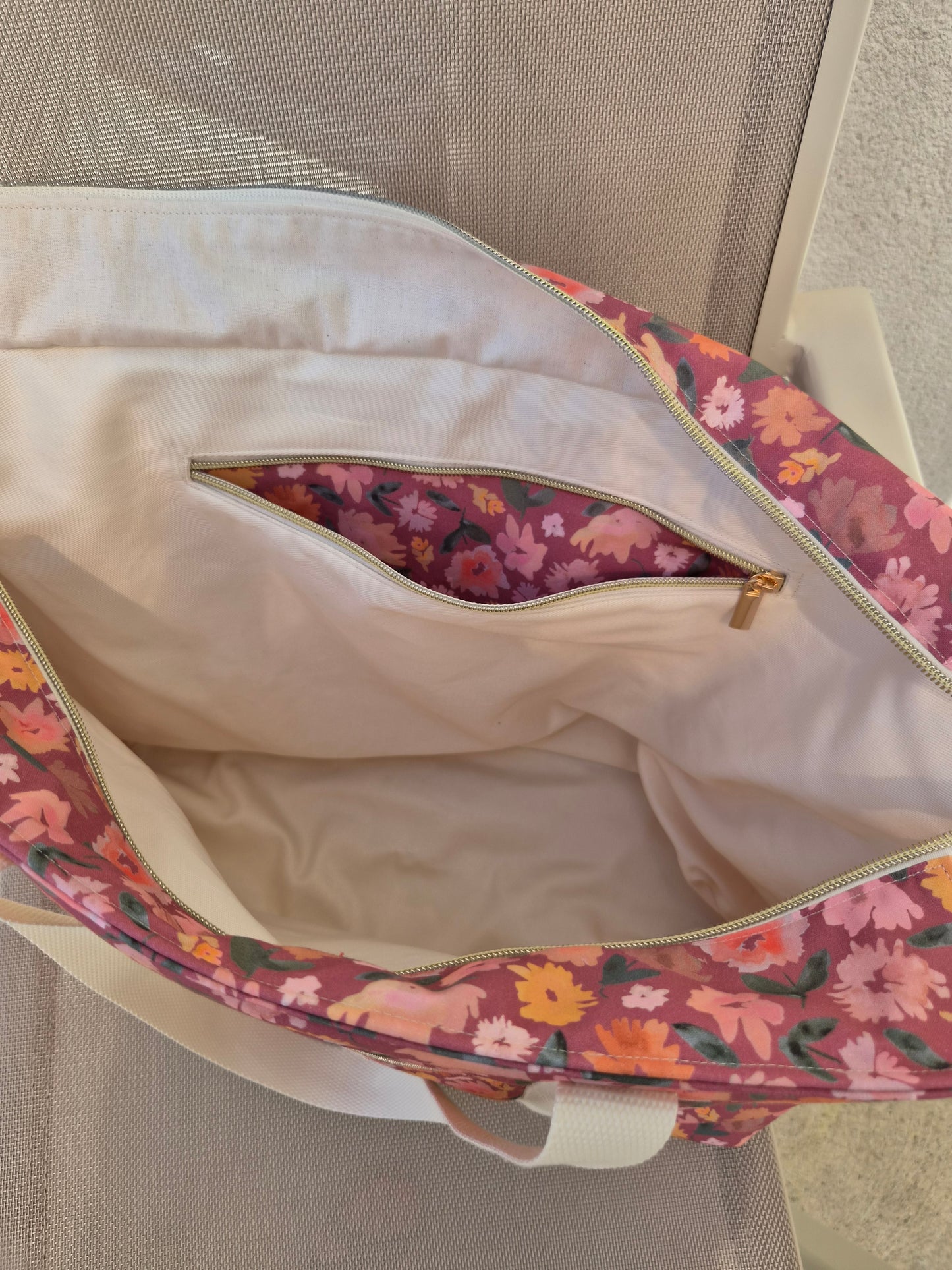 EN STOCK - Cabas Camélia Aubergine