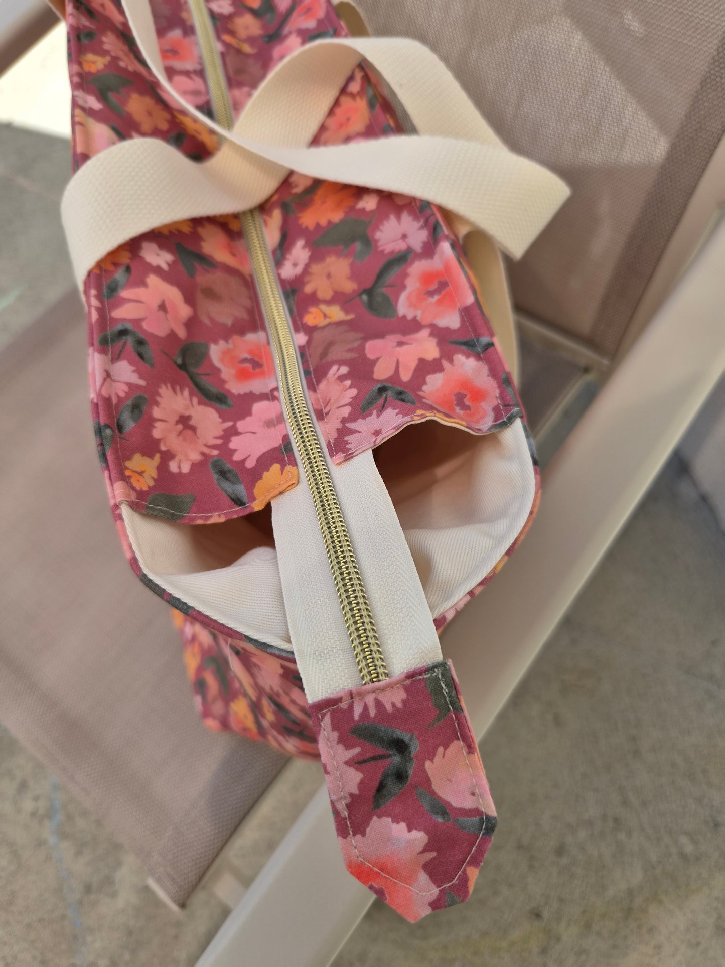EN STOCK - Cabas Camélia Aubergine