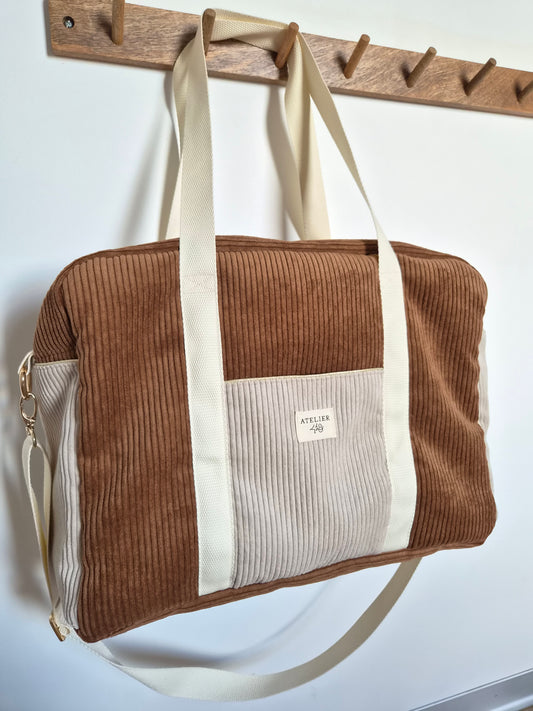Sac à langer Brun/Ecru et Forêt